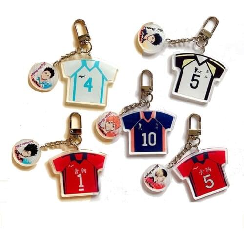 Haikyuu!! Anime Haikyuu Figure Hinata Shoyo Oikawa Bokuto Acrylic Keychain Toys For Children Schoolbag Pendant Key Ring Gift Toy