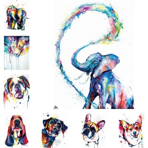 Canvas Painting Oil Painting Abstract Animal Lion Elephant Dog Poster Print Wall Art Picture Living Room home Decoration