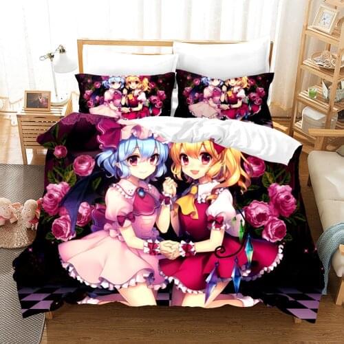 Anime Girls Bedding Set Cartoon Kids Child 3d Duvet Cover Sets Comforter Bed Linen Twin Queen King Single Size Fashion Cartoon
