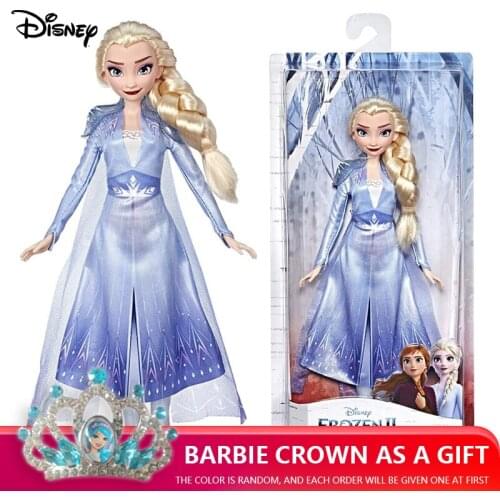 Disney Doll Frozen 2 Princess Elsa PVC Action Figure Toys Original Collectible Figure Model Toy Frozen 2 Character Doll E6709