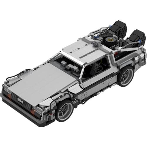 MOC Back to The Futures Car Building Blocks Time Machine Cars Bricks For Delorean Vehicle Model Toys For Children Birthday Gift