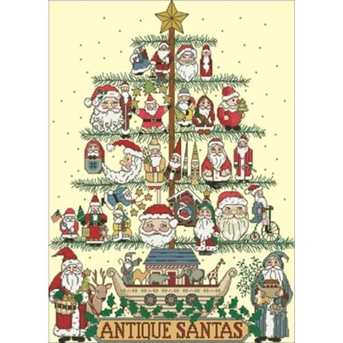 Old christmas tree patterns counted 11CT 14CT 18CT DIY Cross Stitch Sets Chinese Cross-stitch Kits Embroidery Needlework