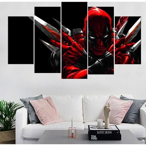 5 Piece Wall Art Canvas Painting Animation Character Poster Modular Picture Nordic Decoration Home Modern Living Room