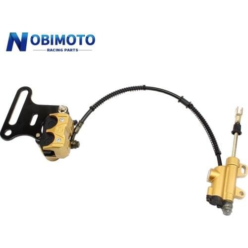 New Universal Motorcycle Hydraulic Rear Brake System Assembly Rear Brake Master Cylinder For 110cc 125cc PIT PRO Dirt Bike