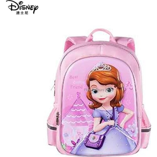 2021 New Disney Childrens School Bag Sophia Cartoon Pattern Princess Girl Shoulder Pad Childrens Backpack