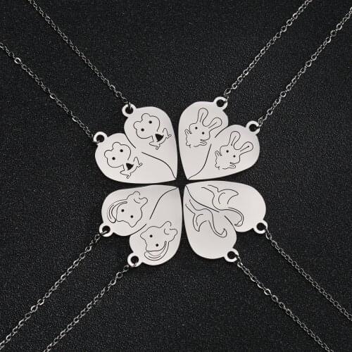 Unique Carved Design Heart-shaped Pendant Necklace Charm Locket Necklaces Women Men Memorial Jewelry Couple Necklace