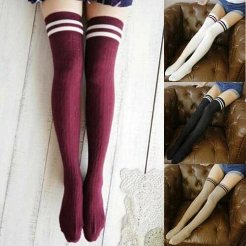 Sexy Women Warm Knit Over Knee Thigh High Stockings Knitted Tights Long Socks UK