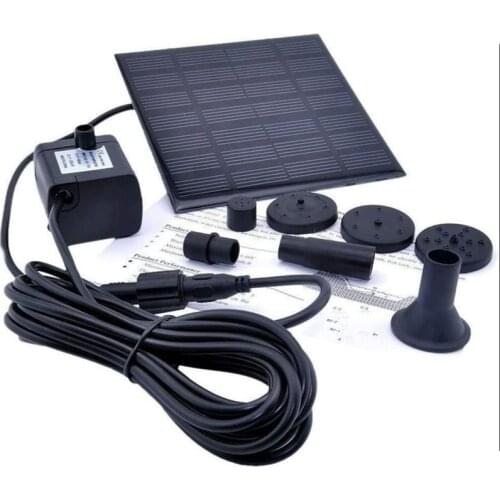 Solar Powered Panel Fountain Garden Pool Pond Submersible Water Pump Features Water Pump Watering Submersible