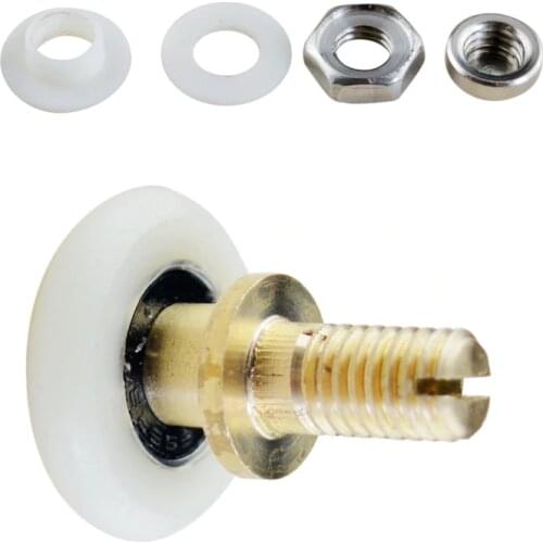 Shower room 20/23/25/27mm OD pulley roller for sliding glass door wheels nylon roller copper wheel bathroom roller wheel