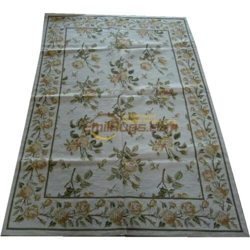 Hand-woven Needle Tip 100% Wool Carpet Hand-stitched French Style Woollen Carpet Handmade New Listing