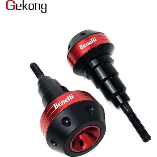 With Benelli logo Motorcycle CNC Falling Protection Crash Pads Frame Sliders Protector Fit For Benelli leoncino 500 Leoncino500