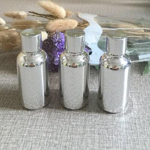 30ml glass bottle w screw cap golden plated empty essential oil container points bottling bottles refillable cosmetics bottles