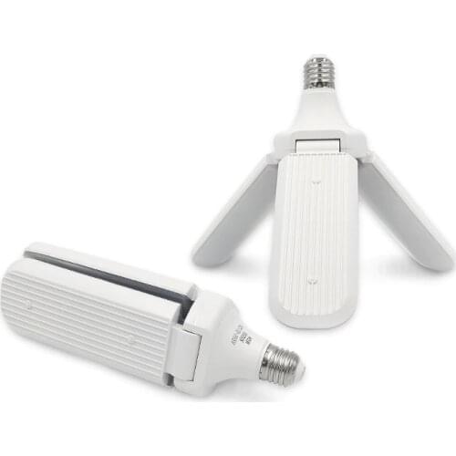 LED Bulb 45W E27 220V 30W 60W Home Energy Saving High Brightness Pendant Light Foldable Fan Blade LED Garage Light
