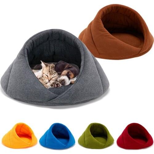 Warm Dog Bed Polar Fleece Kennel Mat Pet House Soft Suitable Fleece Cat Bed House for Dog Cushion Sleeping Bag Nest
