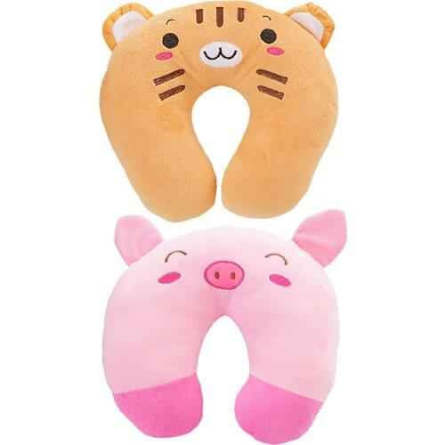 VODOOL Cartoon Animal U-Shaped Pillow Car Neck Car Child Safety Headrest Computer Cushion for Travel Rest Comfortable Pad