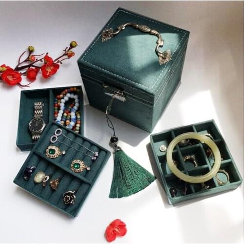 Vintage Jewlery Box European-Style Exquisite Jewelry Box Princess Simple Storage Box Jewelry Box Jewelry Box Cosmetic Case