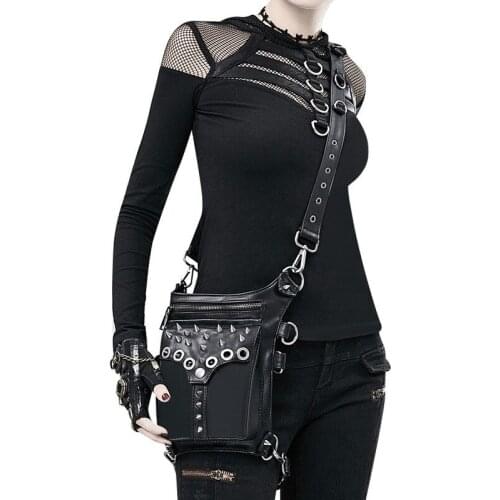 Vintage Steampunk Bag Steam Punk Retro Rock Gothic Retro Bag Goth Shoulder Waist Bags Packs Victorian Style Women Men Leg Bag E2