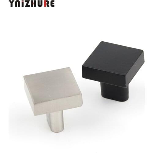 YNIZHURE 25x25mm Europe&United States Simple Metal Zinc Alloy Square Drawer Cabinet Knob Pull Wardrobe Door Kitchen Handle
