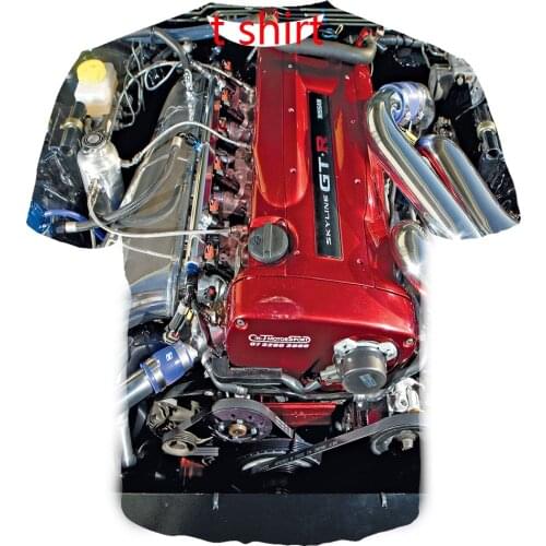 Funny Cool R34 Car Engine 3d Print Anime Shirt T Shirts/sweatshirts Fashion Harajuku Tracksuit Tops Men Clothing