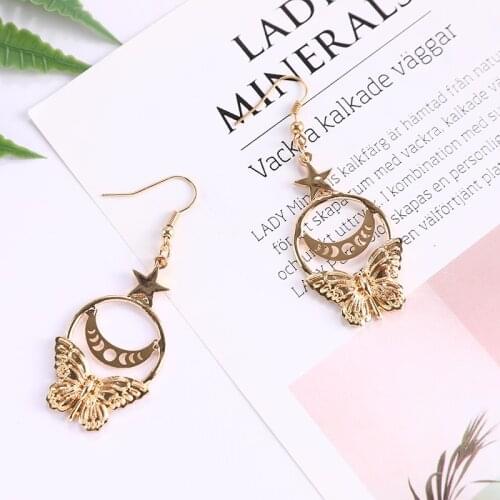 Makersland Unique Butterfly Earrings Women Elegant Gold color Earrings Colored Little Bird Earrings 2021 Design Insect Jewlry