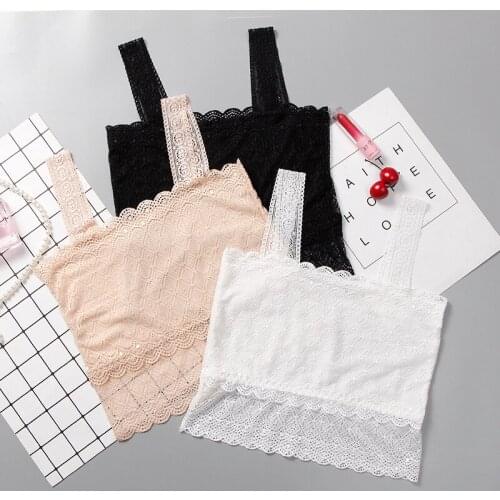Women Underwear Bras Strap Tops Tube Lady Black White Lace Chest Wrap Bandeau Fashion Casual