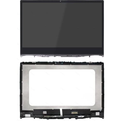 For Lenovo Yoga 530-14IKB 530-14ARR N140BGA-EA4 B140XTN07.2 LCD Panel Display Screen Touch Glass Digitizer Assembly with Bezel