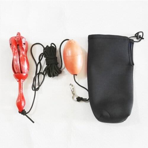 1.5KG / 3.3lbs. Kayak Complete Folding Anchor Kit Storage Bag, Marking Float, Marine Rope with Clip Hook