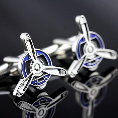 1 Pair Aircraft Propeller Cufflink Copper Material Cufflinks for Men Copper Cuff Link Gift Party Wedding Suit Shirt Jewelry