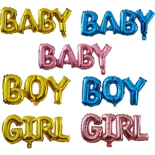 1Pcs 70*27cm Baby Shower Balloons Blue Pink Boy Girl Foil Ballons Kids Gender Reveal First 1st Birthday Kids Party Decorations