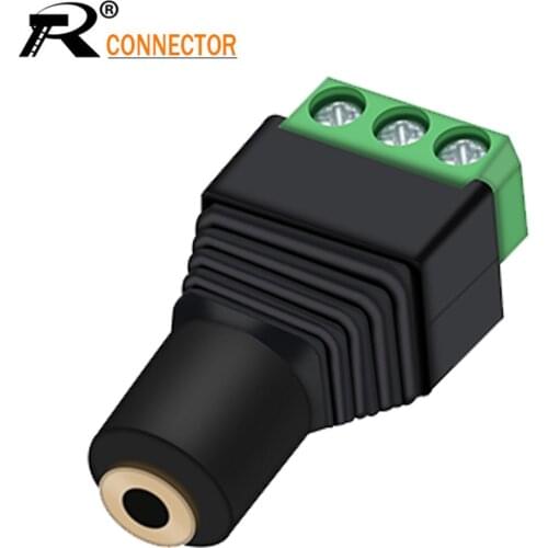 1pc Jack 2.5mm Video AV Balun 2.5mm stereo female to AV Screw Terminal Stereo jack 2.5 mm female 3pole Terminal Block Plug