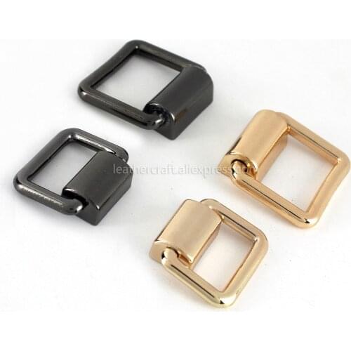 1pcs Metal Swivel Rectangle Ring Bag Side Hanger Hooks with Screws for Leather Craft Bag Strap Belt Handle Shoulder Webbing