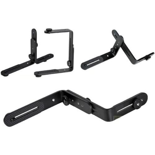 1pcs Universal Adjustable Double L-shaped Bracket Holder Mount for Camera & Speedlite Flash