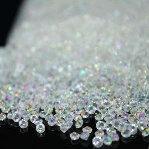 2000pcs/lot Silver & champagne Acrylic Crystal Diamond Confetti Wedding Decoration High Clarity