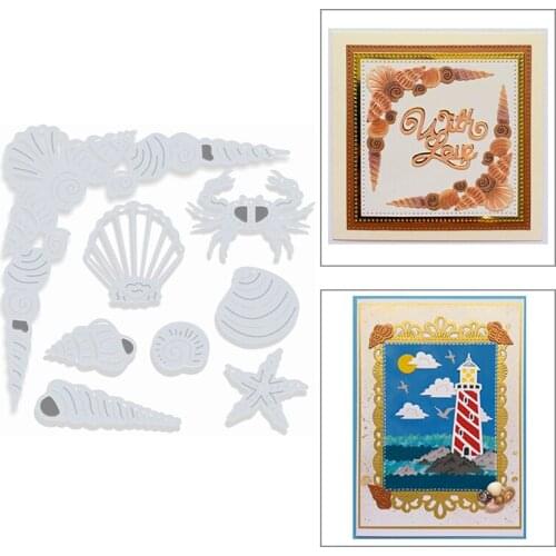 2020 New Conch Crab Shell Metal Cutting Dies For Cut Paper Making Corner Decoration Greeting Card DIY Scrapbooking No Stamps Set