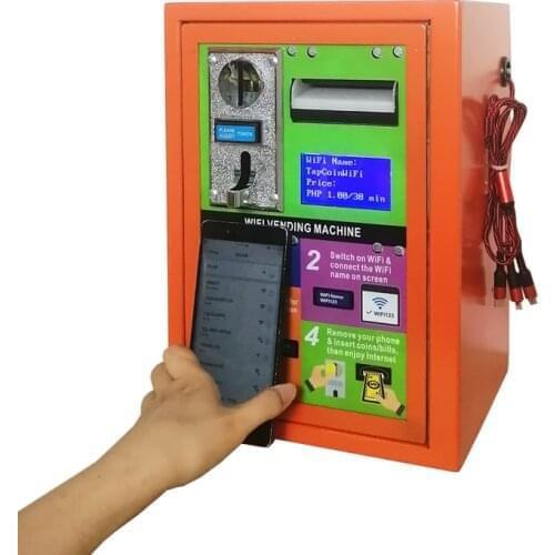 2021 New Ideas Banknote Coin Operated Outdoor Vandal-Proof Steel Plate Pay Kiosk WiFi Vending Machine for Restaurants