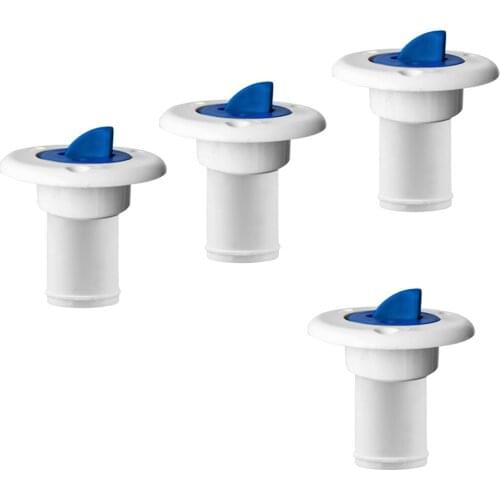 4 Pieces Nylon 1 1/2'' 38mm Water Deck Filler & Screw Cap, Chain for Marine Boat Yacht Caravan Truck Tank Deck Fill