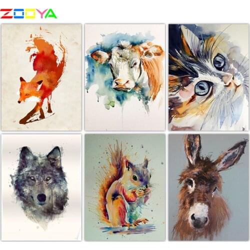 ZOOYA 5D Diamond Painting Owl Lion DIY Diamond Embroidery Animal Cat Dog Diamond Mosaic Art Toy Puzzle Family Decoration Sale DW