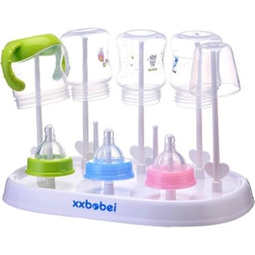 Water Bottle Rack Feeding Storage Holder Infant Milk Cup Drying Organizer Tree Newborn Feeder Cleaning Drainer Nipple Shelf