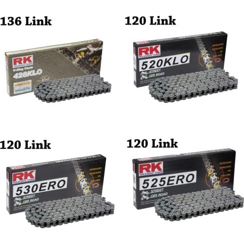 RK Motorcycle Chain 428/520/525/530 XSO/KLO/ERO L for Honda Yamaha Kawasaki Suzuki Ducati CF Moto Triumph Bmw Derbi GasGas Ktm