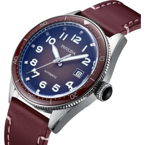 NEW Design 2020 Luxury Business Sport Mechanical Wristwatch Brown Dial Mens Watches Automatic Stainless Steel Waterproof