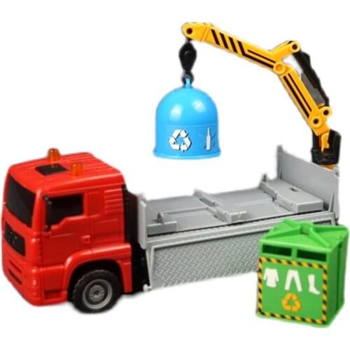 Kids Toys Play Vehicles 21cm Dump Truck Loading Crane Engineering Vehicle Inertia Play House Toys Model Car Gifts for Children