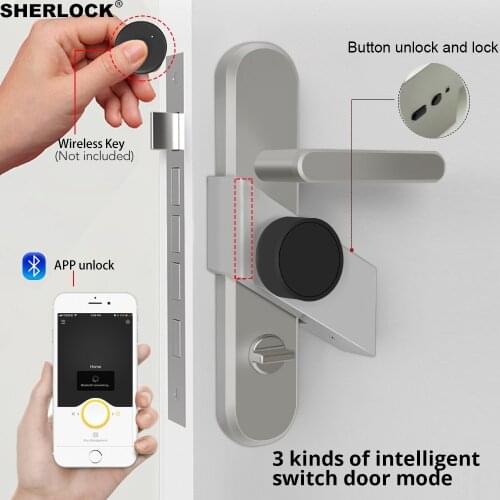 New Sherlock S3 Include 2keys Smart Sticker Lock Anti-collision Phone App Control Wireless Bluetooth Door Lock