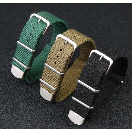 Premium Canvas Nato Watch Strap 20mm 22mm Weave Watch Band Wristband belt Outdoors Sport Watchband ccessories