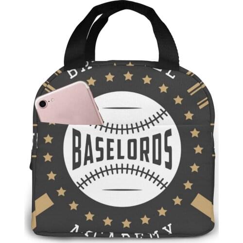 Insulated Lunch Bag Thermal Vintage Baseball Logo Tote Bags Cooler Picnic Food Lunch Box Bag For Kids Women Girls Men Children