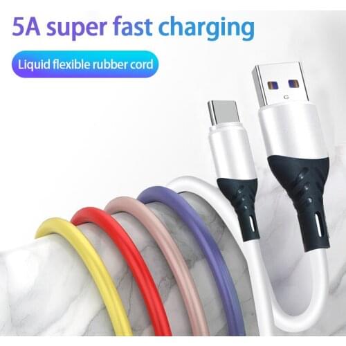USB Type C Cable 5A Liquid Silicone Fast Charging Micro USB Cable For IPhone Samsung Xiaomi Huawei Charger Data Cable Mobile