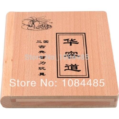Classic Chinese Wooden Traditional Game Toy Three Kingdom Huarong Dao Path Klotski Sliding Puzzle