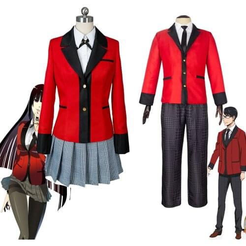 Anime Kakegurui Cosplay Costume Jabami Yumeko Cosplay Costume Japanese High School Uniform Girls Clothes Women Suits