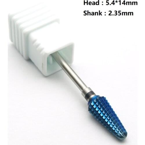 Easy Nail Blue Carbide Nail Drill Bits 3/32" Tornado Carbide Bit Milling Cutters For Manicure Pedicure Nails Accessories Tools