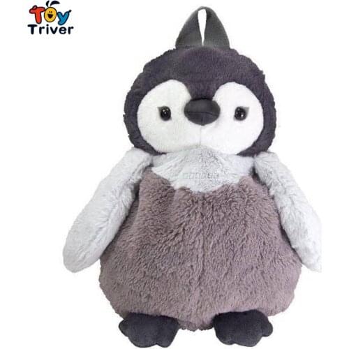 Kawaii Japanese Penguin Backpack School Shoulder Bag Plush Toys Kids Children Girls Boys Girlfriend Students Cute Birthday Gifts