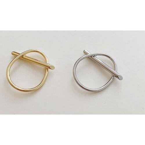 SRCOI Trendy Geometric Metal Textured Ring Minimalist Punk Hip Hop Alloy Ring Fashion Women Simple Jewelry Accessories 202104